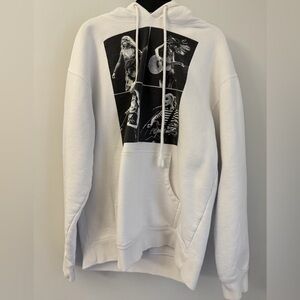 Men's Taylor Swift The Eras Tour 2023 White Hoodie Sweatshirt Med  A997